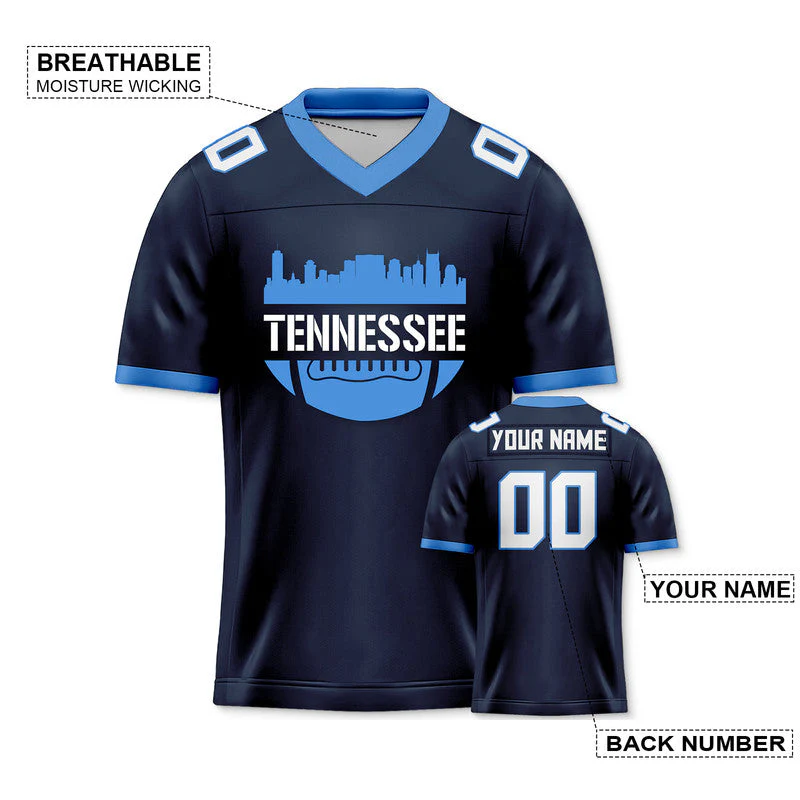 Custom Football Jersey With Tennessee City Souvenir Fashion Football Shirt