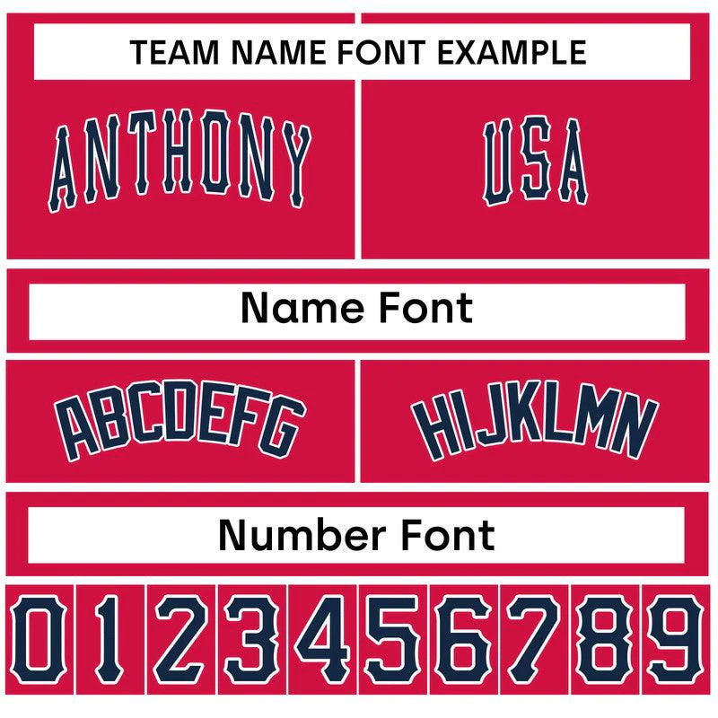 Custom White Red-White Authentic Baseball Jersey-1