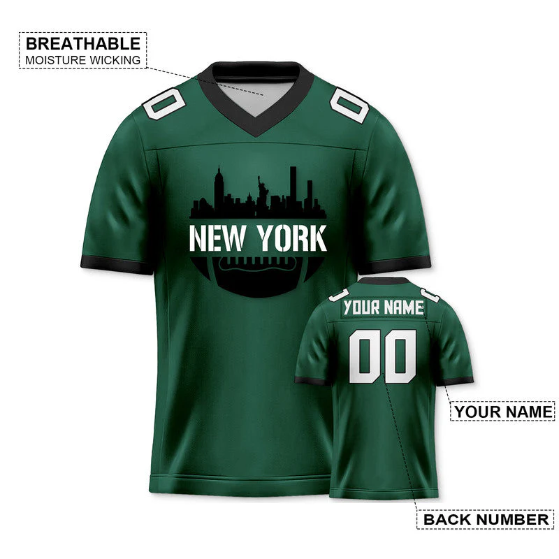 Custom Football Jersey With New York City Souvenir Fashion Football Shirt