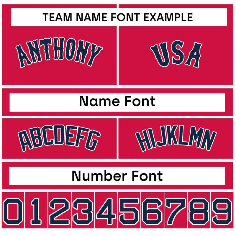 Custom Red Gold-White Authentic Baseball Jersey-2