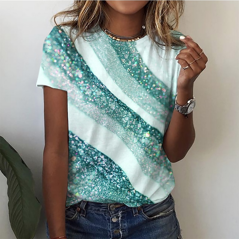 Basic Print Short Sleeve Tee