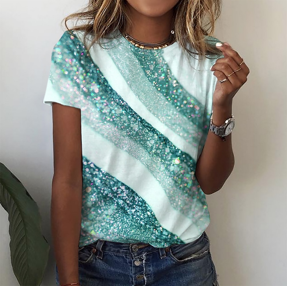 Basic Print Short Sleeve Tee